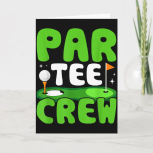 Cartão Par Tee Crew Espírito Divertido de Golfe