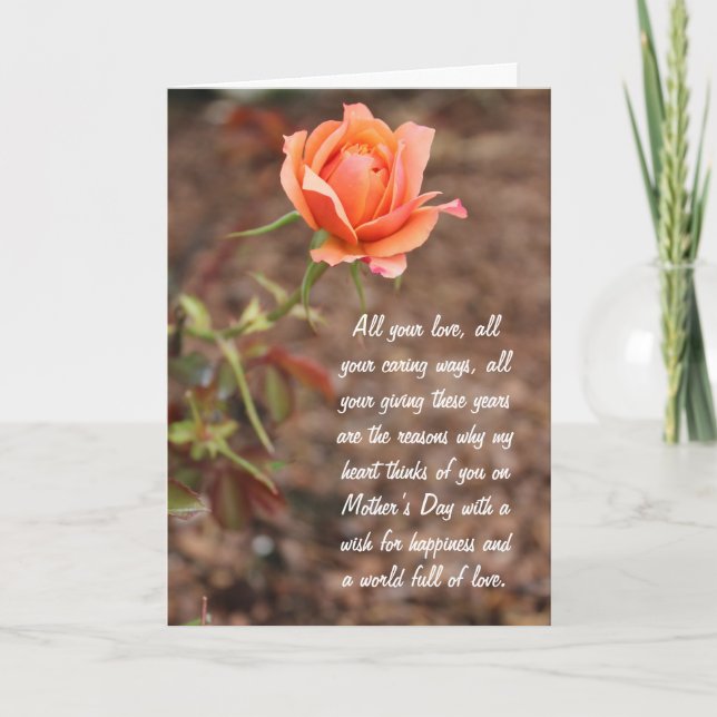 Cartão Para a mãe feliz Dia de as mães (Frente)