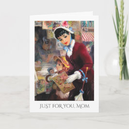 Cartão Para a Mãe na Arte de Vintage Dia de as mães