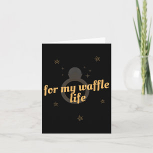 Cartão Para a minha Festa de casamento de Waffle