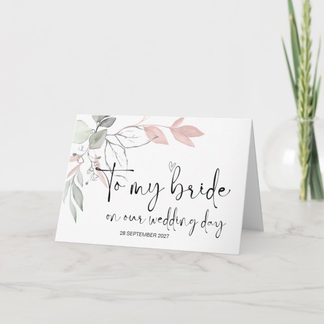 Cartão Para A Minha Noiva Do Nosso Casamento. (Frente)