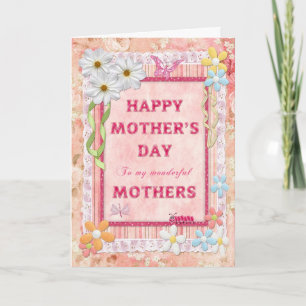 Cartão Para a minha placa de Dia de as mães de artesanato