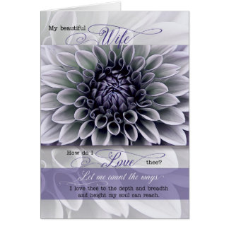 Cartão para a Mulher Romântica Birthday Soft Lavanda Flow