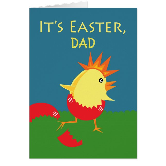 Cartão Para a Páscoa frontal personalizada do Pai, faça u (Frente)