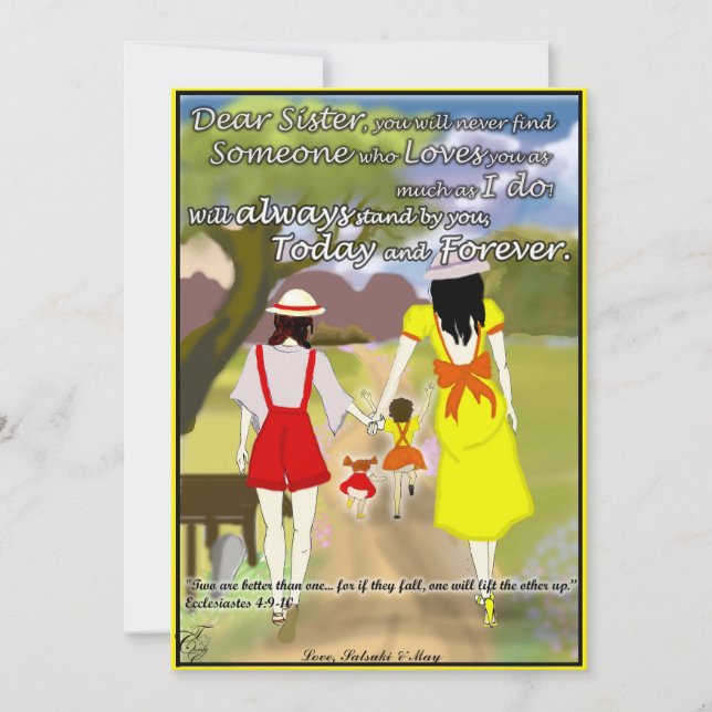 Cartão para a sua irmã (Frente)