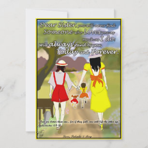 Cartão para a sua irmã