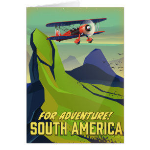 Cartão Para Adventure, poster de viagens da América do S