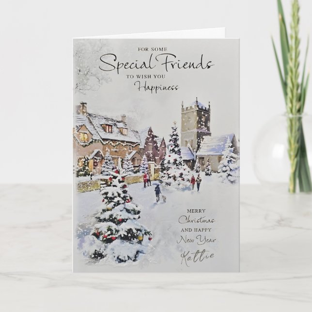Cartão Para alguns amigos especiais Feliz Natal (Frente)