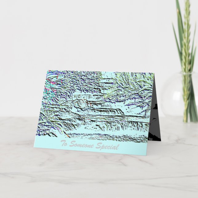 Cartão Para aquele alguém especial Saudação da Cachoeira (Frente)