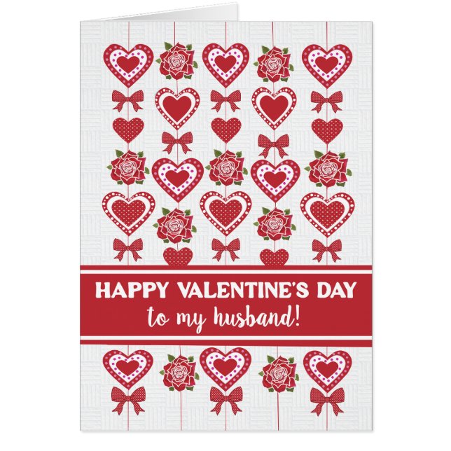 Cartão Para Arcos Rosas vermelhas Namorados De Marido (Frente)