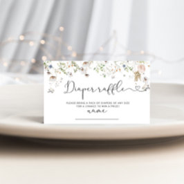 Cartão para bilhetes de fralda de flores selvagens