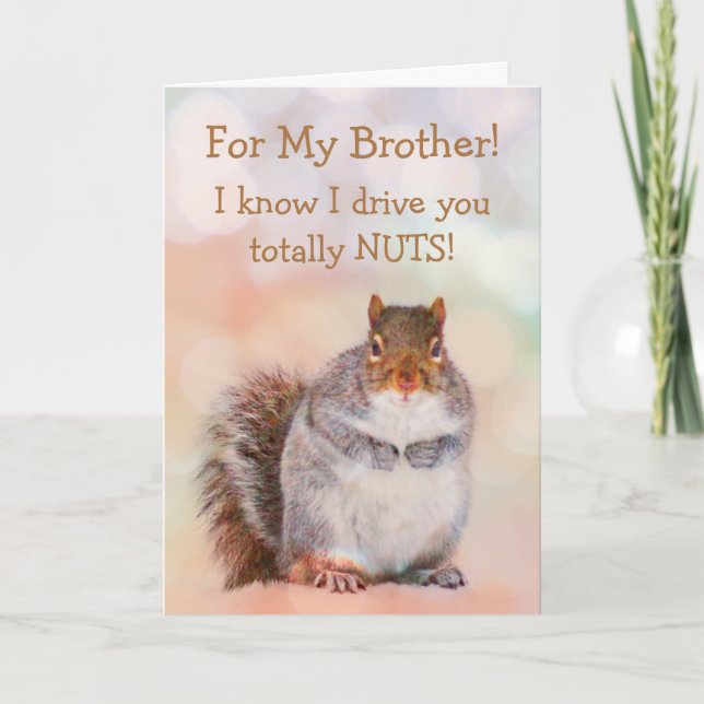 Cartão Para Brother Squirrel Birthday (Frente)