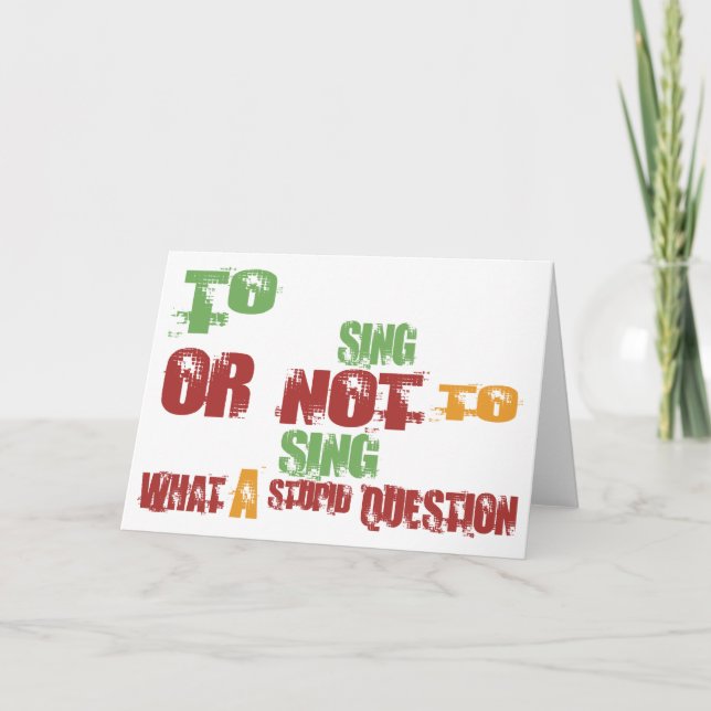 Cartão Para cantar (Frente)