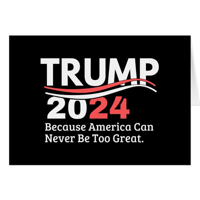 Cartão pára-choque trump 2024 (Frente Horizontal)