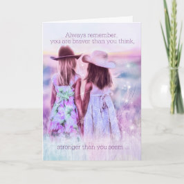 Cartão Para crianças simpatia pequenas cowgirls Western R