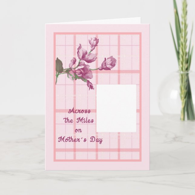 Cartão para Dia de as mães, adicione sua própria f (Frente)