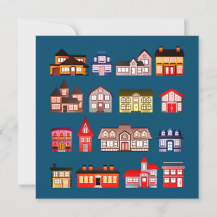 Cartão para edifícios da arquitetura do Vazio