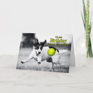 Cartão Para ele em seu aniversário Jack Russel Terrier D