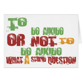 Cartão Para fazer o Aikido
