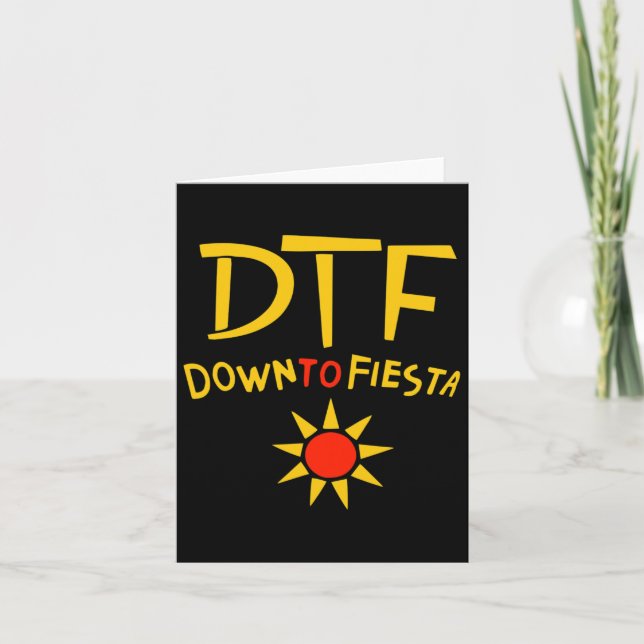 Cartão Para Fiesta Dtf Camisa Cinco De Mayo Gift Idea (Frente)