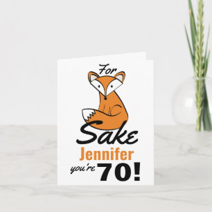 Cartão Para Fox Sake 70 Birthday Personalizado