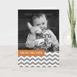 Cartão Para Goddad na Foto Personalizada do Dia de os pai