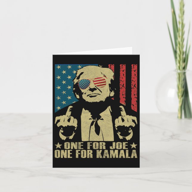 Cartão Para Joe One For Kamala Funny Trump 2024 (Frente)