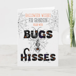 Cartão para jovens Insetos e Hisses Halloween