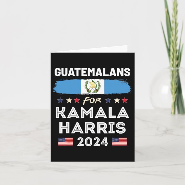 Cartão Para Kamala Harris 2024 Guatemala Flag (Frente)
