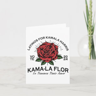 Cartão Para Kamala Harris 2024 Vote Kama-la Flor Le Temen
