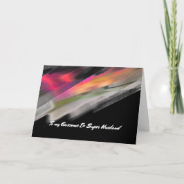 Cartão Para marido na pintura de Abstrato Dia de os pais
