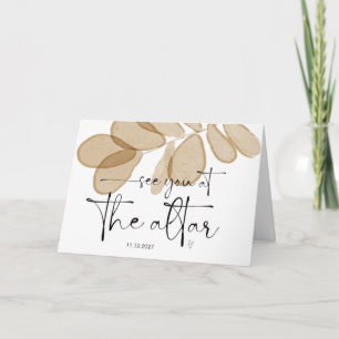 Cartão Para me alongar da noiva, veja você no Altar Sr. &