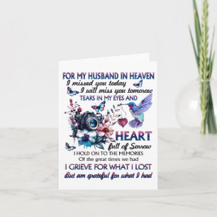 Cartão Para Meu Marido No Céu Senti Saudades Hoje