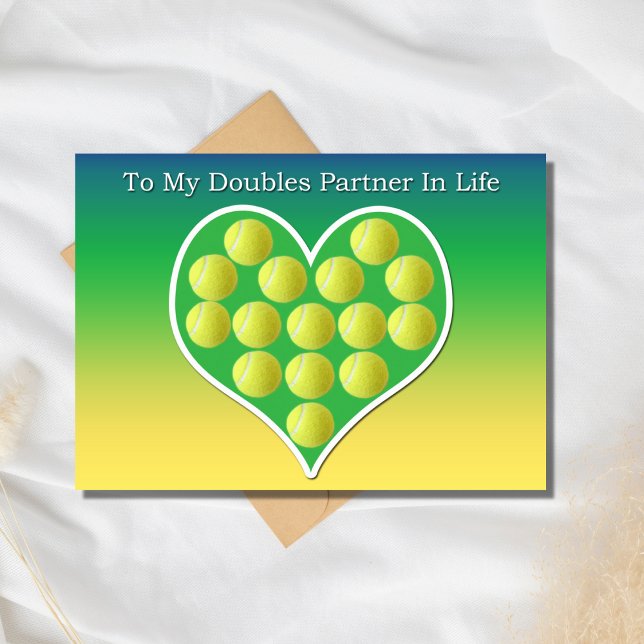Cartão Para Meu Parceiro Dupla Na Placa De Tênis (Criador carregado)