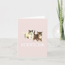 Para Mim, Você é Perfeito-Gato Vintage Punny Card