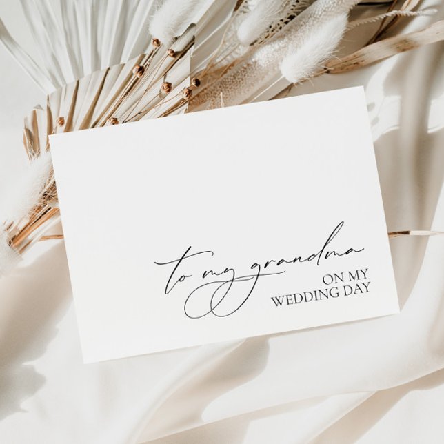Cartão "Para Minha Avó No Meu Dia De Casamento" ("To My Grandma On My Wedding Day" Card)
