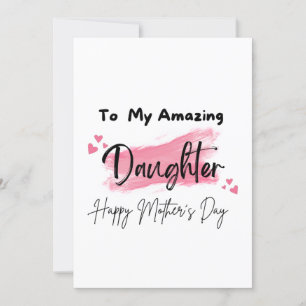 Cartão Para Minha Filha Incrível Feliz Dia das Mães