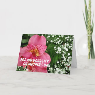 Cartão Para minha filha no dia das mães MOT…