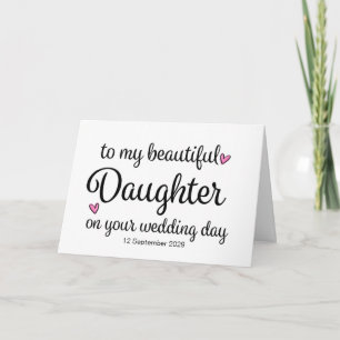 Cartão Para Minha Filha no Dia do Seu Casamento para a No