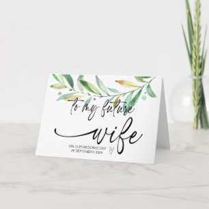Cartão Para minha futura esposa do noivo no dia do casame