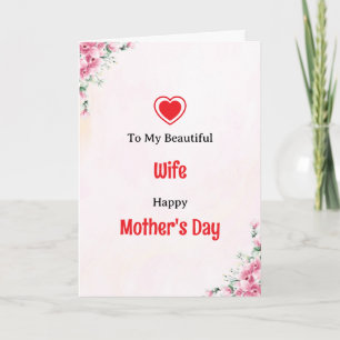 Cartão Para Minha Linda Esposa Feliz Dia das Mães