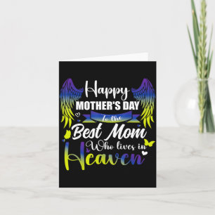 Cartão Para minha mãe no céu feliz dia das mães para a mã