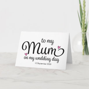 Cartão Para Minha Mãe no Meu Casamento Da Noiva Para a Mã