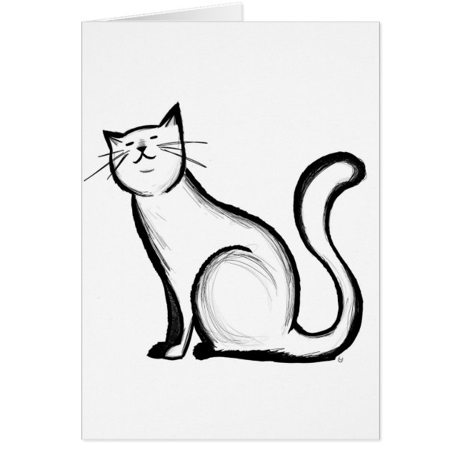 Cartão Para o amante do gato (Frente)