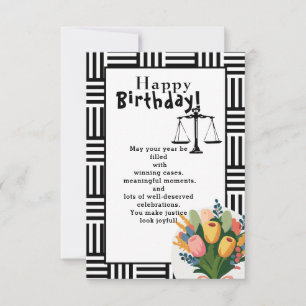 Cartão Para o aniversário de um advogado adorável