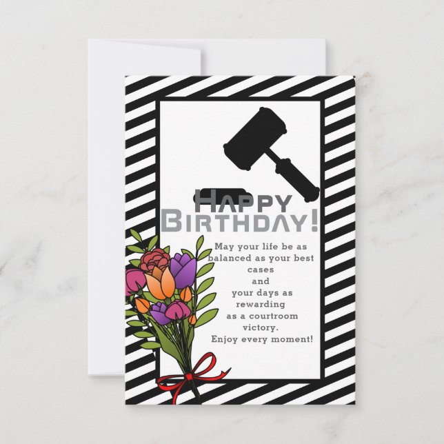 Cartão Para o aniversário de um brilhante advogado (Frente)