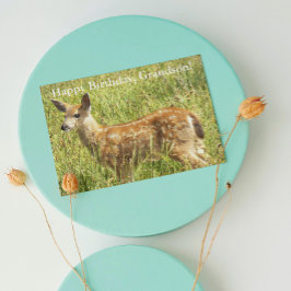 Cartão Para o Aniversário do Vovô Deer Fawn Willife
