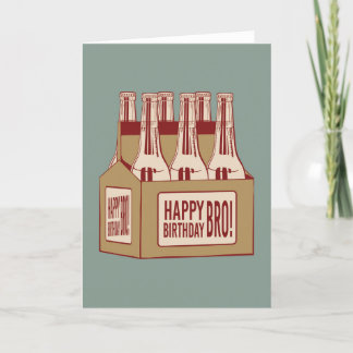 Cartão Para o Brother Beer 6 Pack Birthday Card