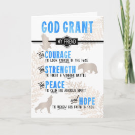 Cartão para o Cancer Azul de Luta Amigo Masculino