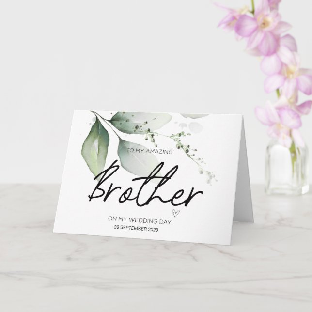 Cartão Para O Casamento Do Meu Irmão Obrigado Do Noivo C (Orquídea)